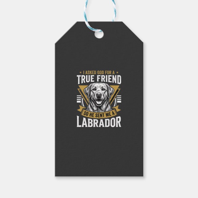 Wahrer Freund Labrador Hund Geschenkanhänger (Vorderseite)