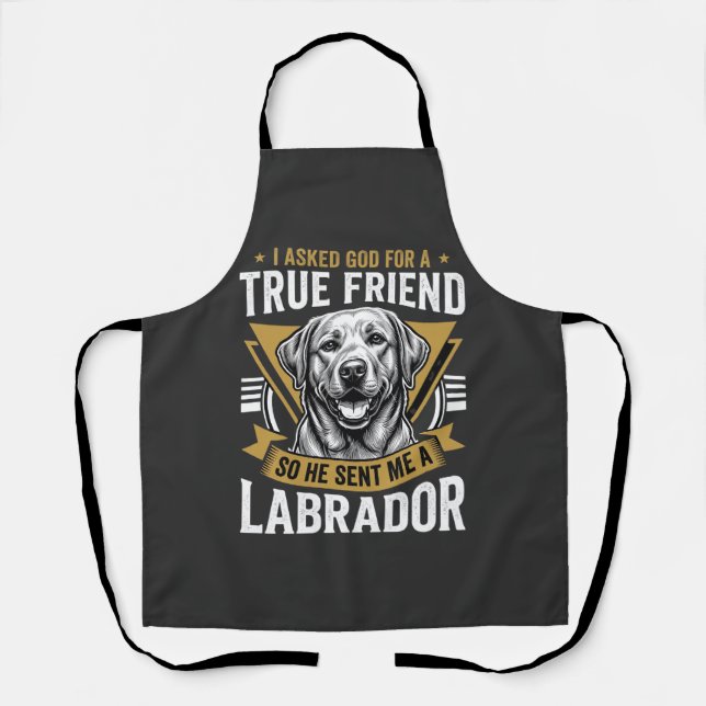 Wahrer Freund Labrador Hund Schürze (Vorderseite)