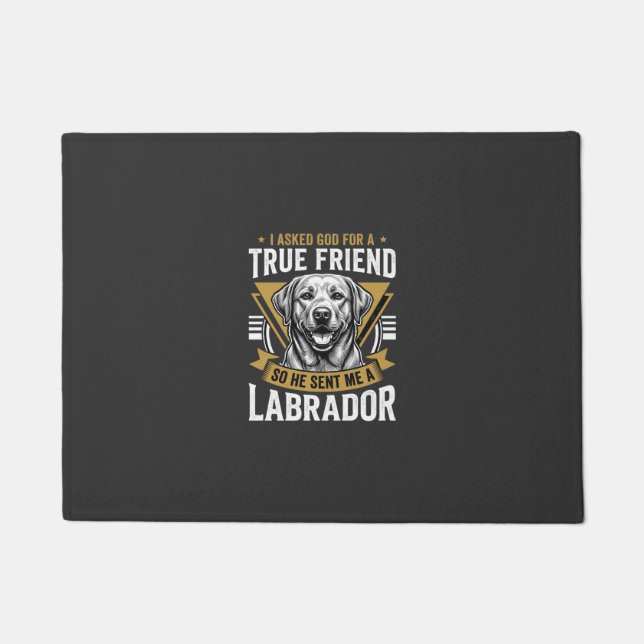 Wahrer Freund Labradorhund Fußmatte (Vorderseite)