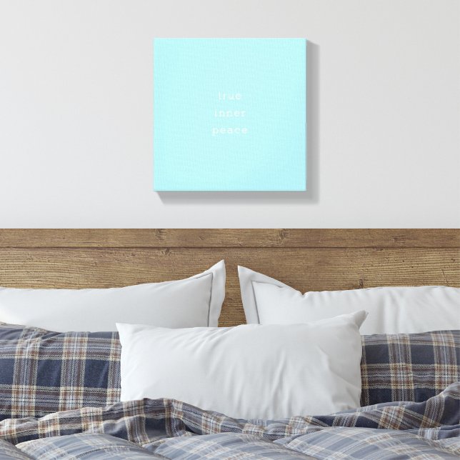Wahrer innerer Frieden | Minimal  Leinwanddruck (Insitu (Schlafzimmer))