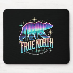 Wahrer Nordbär Aurora Glaube, der Jesus vertraut S Mousepad