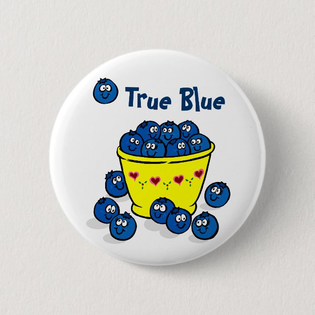 Wahres Blau Button (Vorderseite)