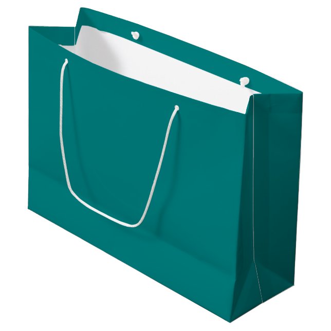 Wahrhaft Aquamarin Große Geschenktüte (Vorderseite Schrägansicht)