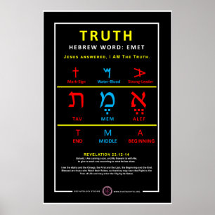Wahrheit auf Hebräisch Poster