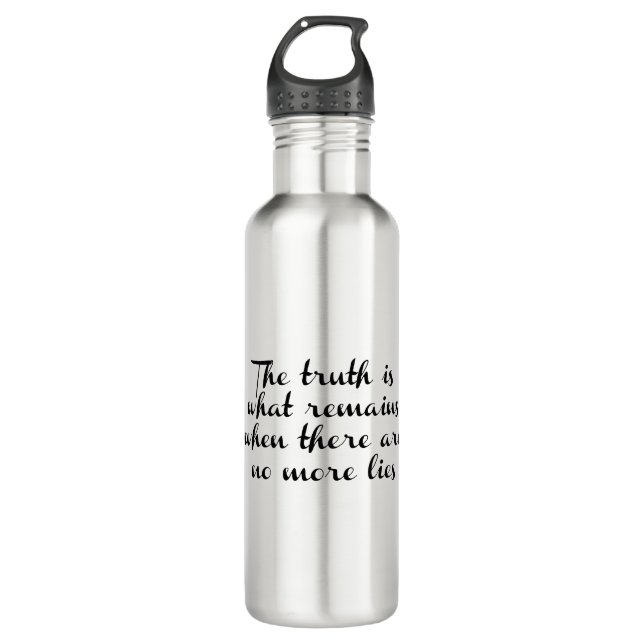 Wahrheit bleibt edelstahlflasche (Vorderseite)