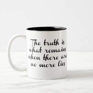 Wahrheit bleibt zweifarbige tasse