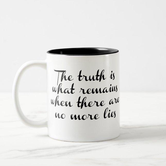 Wahrheit bleibt zweifarbige tasse (Links)