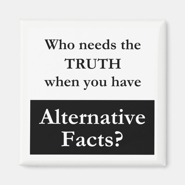 Wahrheit gegen Alternative Fakten Weißbuch Magnet (Vorne)