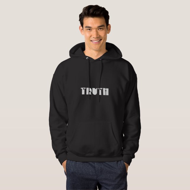 Wahrheit in Schwarzweiß Hoodie (Vorne ganz)