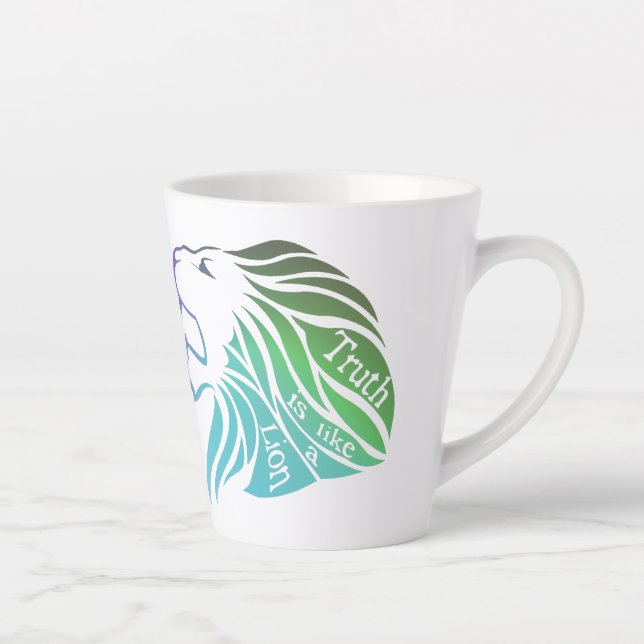 Wahrheit ist wie ein Löwe Milchtasse (Rechts)