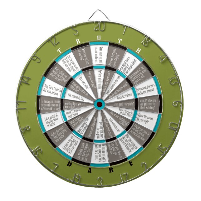 Wahrheit oder Dare Dart Board Green/Blue (kein Küs Dartscheibe (vorne)
