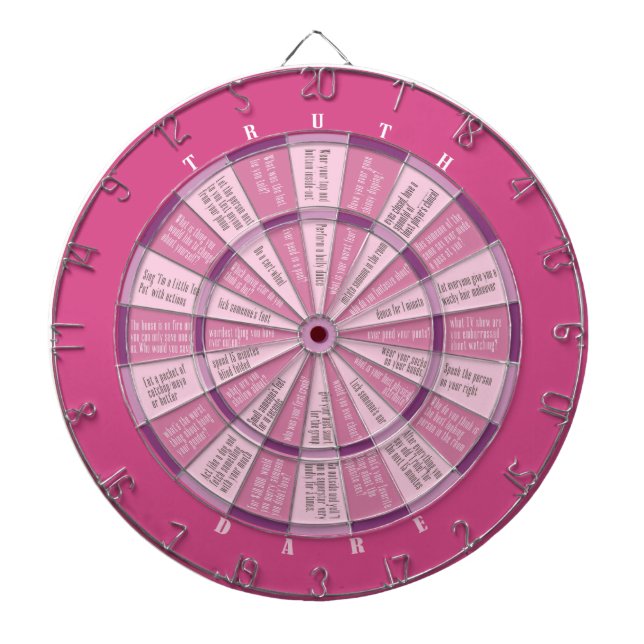 Wahrheit oder Tod (kein Küssen) Rosa Dartscheibe (vorne)