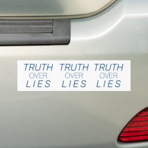 "Wahrheit über Lies", blau weiß - Autoaufkleber