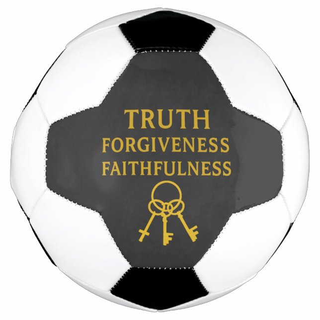 Wahrheit, Vergebung, Treue Fußball (Vorderseite)