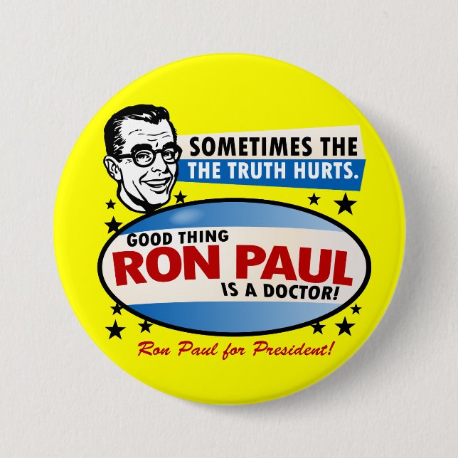 Wahrheit verletzt Ron Paul-Knopf Button (Vorderseite)