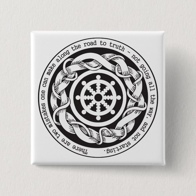Wahrheits-Dharma-Rad Button (Vorderseite)
