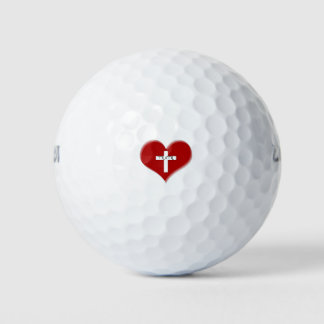 Wahrheitskreuz im Herzen Golfball