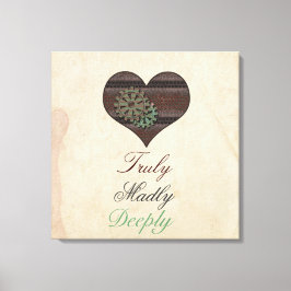 wahrlich Madly Deeply Steampunk Heart Wrapped Canv Leinwanddruck