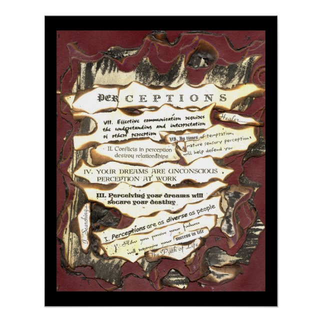 Wahrnehmungen Poster (Vorderseite)