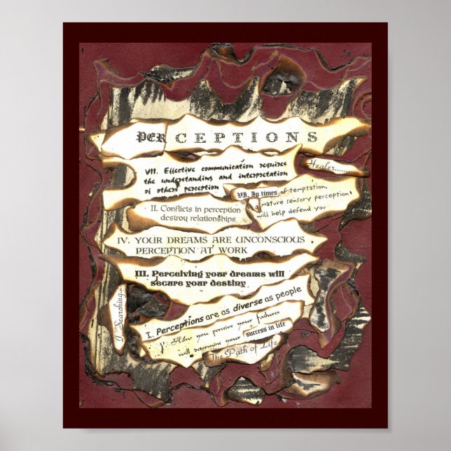 Wahrnehmungen Poster (Vorne)