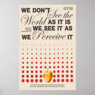 Wahrnehmungstypografie Poster Konzeptuelle Kunst D