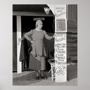 Wahrsager, 1938. Vintages Foto Poster
