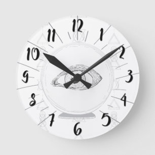 Wahrsager Auge Seher Esoterische Kristallkugel Runde Wanduhr