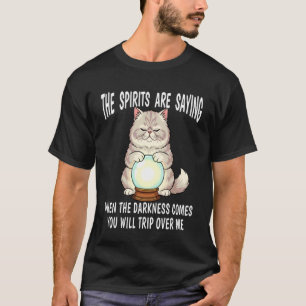 Wahrsager Hauskatze mit Kristallkugel Stolpert T-Shirt