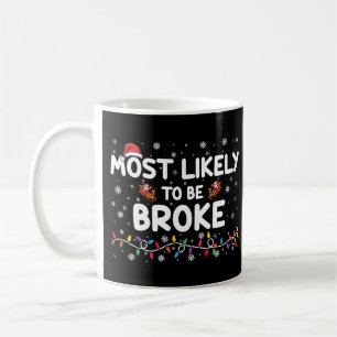 Wahrscheinlich an Weihnachten pleite Familie passe Kaffeetasse