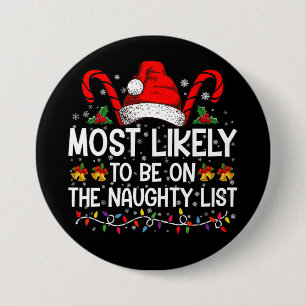 Wahrscheinlich auf der unartigen Liste Weihnachten Button