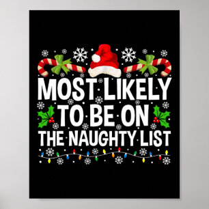 Wahrscheinlich auf der unartigen Liste Weihnachten Poster