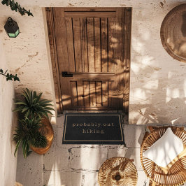 Wahrscheinlich aus Wandern lustige Custom Black Tr Fußmatte