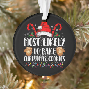 Wahrscheinlich backt Weihnachtsplätzchen Xmas Fami Ornament