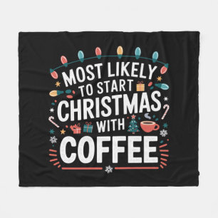 Wahrscheinlich beginnt Weihnachten mit Kaffee Fami Fleecedecke