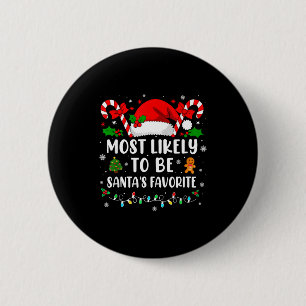 Wahrscheinlich die Lieblingsfamilie von Santa Weih Button