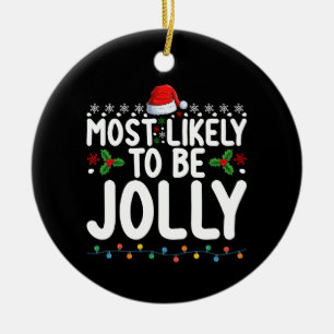 Wahrscheinlich die lustigste Familienweihnachtsfei Keramik Ornament