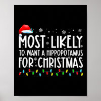 Wahrscheinlich ein Hippopotamus zu Weihnachten Gew