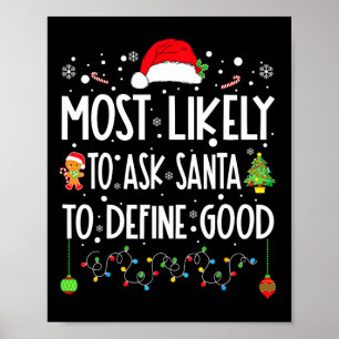 Wahrscheinlich Frage der Weihnachtsmann, um gute W Poster