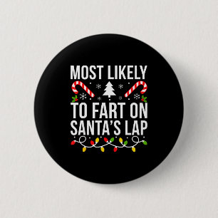 Wahrscheinlich furzt auf dem Schoß von Santa Lusti Button