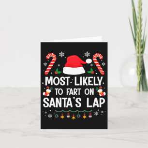 Wahrscheinlich furzt auf dem Schoß von Santa Lusti Karte