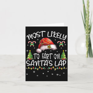 Wahrscheinlich furzt auf dem Schoß von Santa lusti Karte