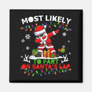 Wahrscheinlich furzt auf dem Schoß von Santa Weihn Magnet
