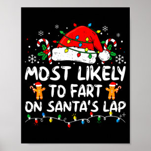 Wahrscheinlich furzt auf dem Schoß von Weihnachtsm Poster
