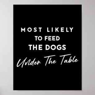Wahrscheinlich füttert die Hunde unter dem Weihnac Poster