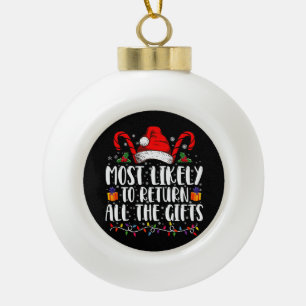 Wahrscheinlich gibt er/sie alle Weihnachtsgeschenk Keramik Kugel-Ornament