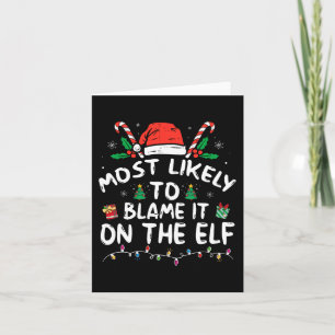 Wahrscheinlich gibt er/sie es dem Elf Santa Famili Karte
