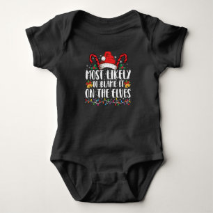 Wahrscheinlich gibt es den Elfen die Schuld an Wei Baby Strampler