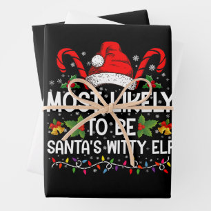 Wahrscheinlich ist es der witzige Elf-Weihnachtsma Geschenkpapier Set