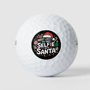Wahrscheinlich macht Selfies mit Santa Familien Xm Golfball
