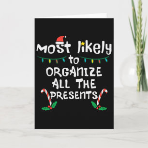 Wahrscheinlich organisiert Geschenke Weihnachten X Karte